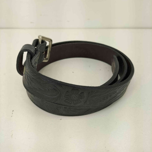 グラッドハンド GLADHAND USA製 花柄 エンボス加工 レザー ベルト メンズ  36